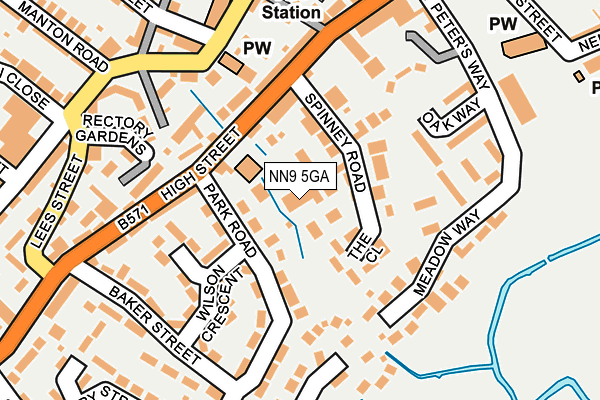 NN9 5GA map - OS OpenMap – Local (Ordnance Survey)