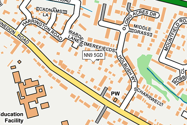 NN9 5GD map - OS OpenMap – Local (Ordnance Survey)