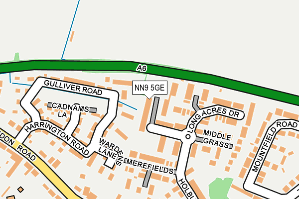 NN9 5GE map - OS OpenMap – Local (Ordnance Survey)