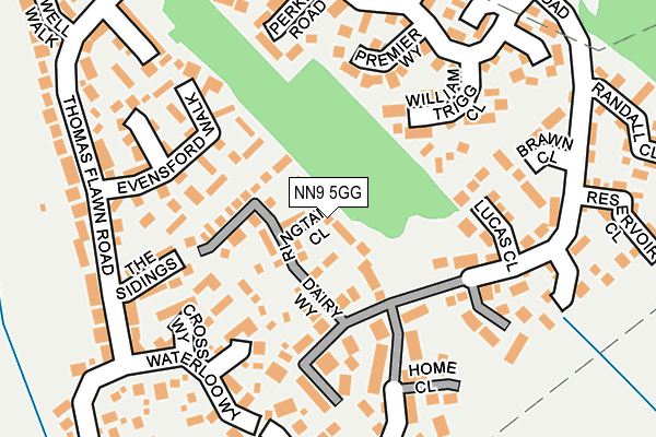 NN9 5GG map - OS OpenMap – Local (Ordnance Survey)