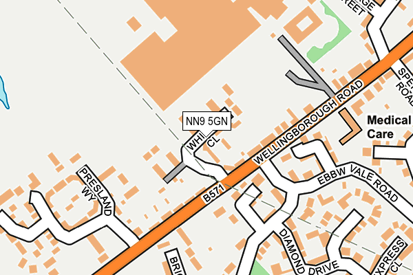 NN9 5GN map - OS OpenMap – Local (Ordnance Survey)