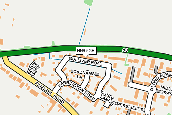 NN9 5GR map - OS OpenMap – Local (Ordnance Survey)