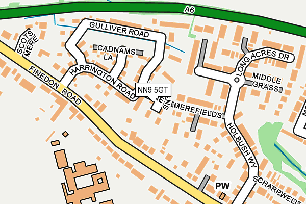NN9 5GT map - OS OpenMap – Local (Ordnance Survey)