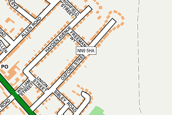 NN9 5HA map - OS OpenMap – Local (Ordnance Survey)