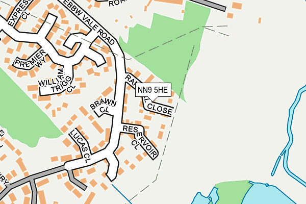 NN9 5HE map - OS OpenMap – Local (Ordnance Survey)