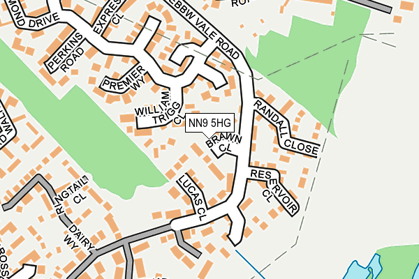 NN9 5HG map - OS OpenMap – Local (Ordnance Survey)