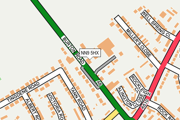 NN9 5HX map - OS OpenMap – Local (Ordnance Survey)