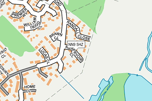 NN9 5HZ map - OS OpenMap – Local (Ordnance Survey)