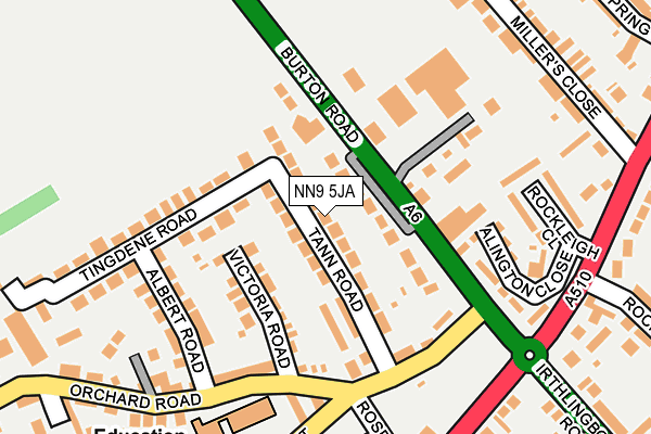 NN9 5JA map - OS OpenMap – Local (Ordnance Survey)