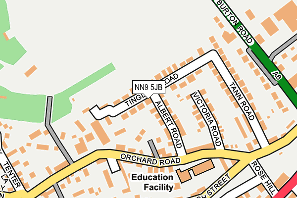 NN9 5JB map - OS OpenMap – Local (Ordnance Survey)