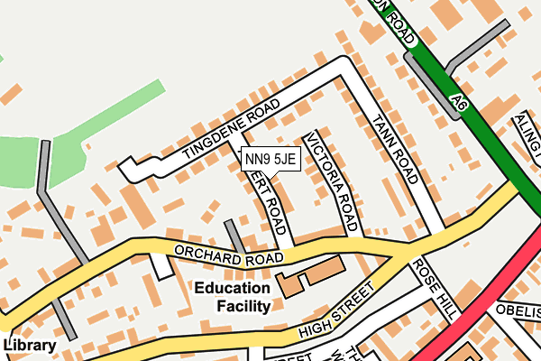 NN9 5JE map - OS OpenMap – Local (Ordnance Survey)