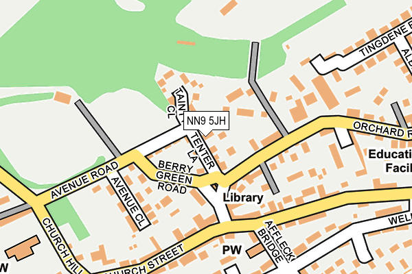NN9 5JH map - OS OpenMap – Local (Ordnance Survey)