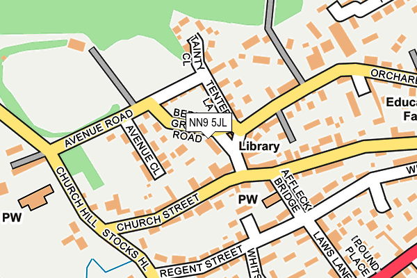 NN9 5JL map - OS OpenMap – Local (Ordnance Survey)