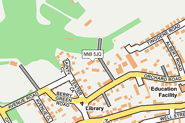 NN9 5JQ map - OS OpenMap – Local (Ordnance Survey)