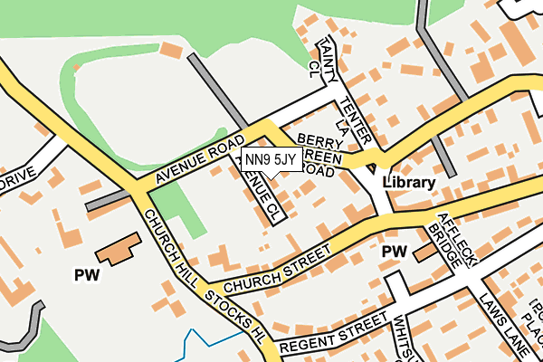 NN9 5JY map - OS OpenMap – Local (Ordnance Survey)