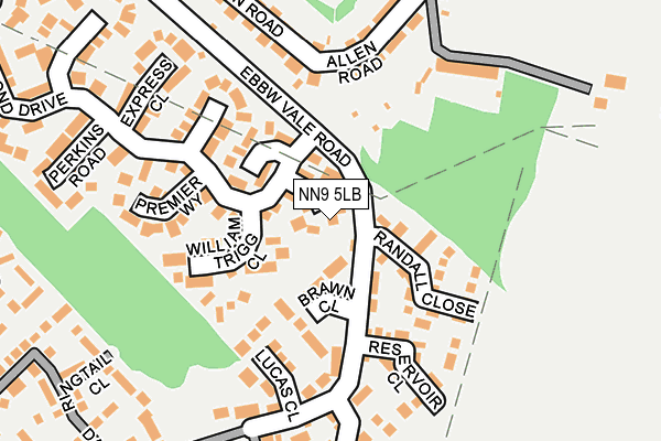 NN9 5LB map - OS OpenMap – Local (Ordnance Survey)