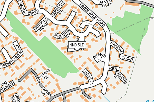 NN9 5LD map - OS OpenMap – Local (Ordnance Survey)