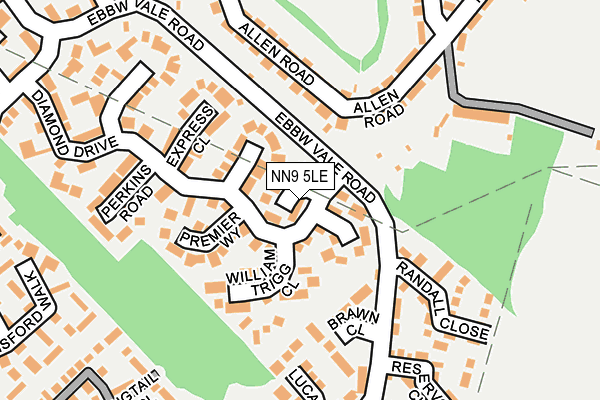 NN9 5LE map - OS OpenMap – Local (Ordnance Survey)