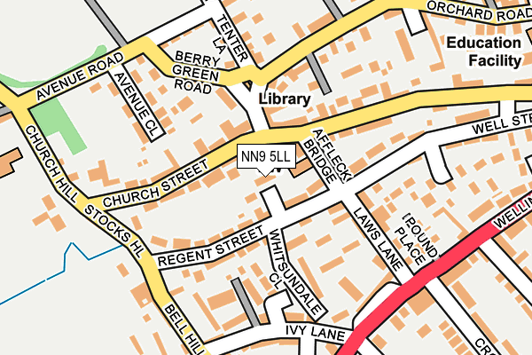 NN9 5LL map - OS OpenMap – Local (Ordnance Survey)