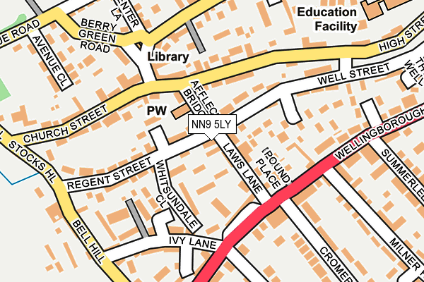 NN9 5LY map - OS OpenMap – Local (Ordnance Survey)