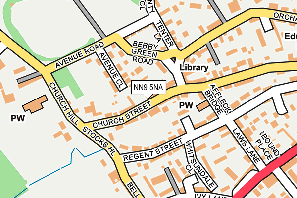 NN9 5NA map - OS OpenMap – Local (Ordnance Survey)