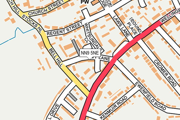 NN9 5NE map - OS OpenMap – Local (Ordnance Survey)