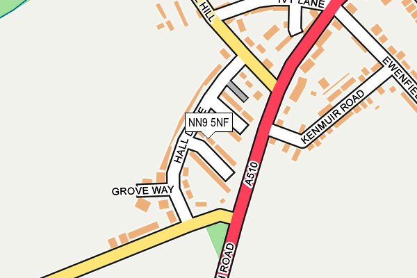 NN9 5NF map - OS OpenMap – Local (Ordnance Survey)
