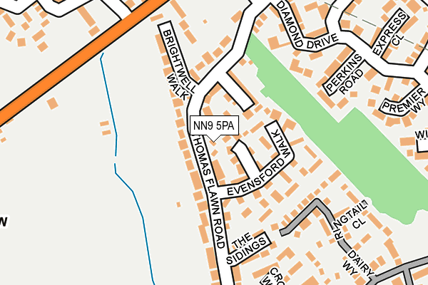 NN9 5PA map - OS OpenMap – Local (Ordnance Survey)