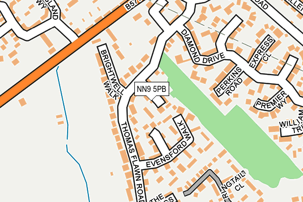 NN9 5PB map - OS OpenMap – Local (Ordnance Survey)