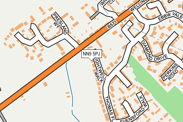 NN9 5PJ map - OS OpenMap – Local (Ordnance Survey)