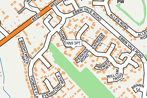NN9 5PT map - OS OpenMap – Local (Ordnance Survey)