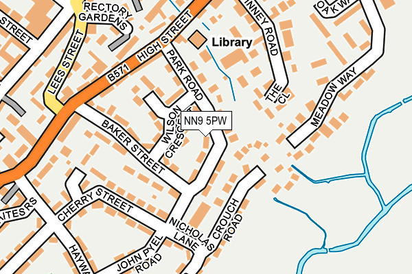 NN9 5PW map - OS OpenMap – Local (Ordnance Survey)