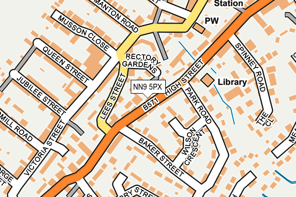 NN9 5PX map - OS OpenMap – Local (Ordnance Survey)