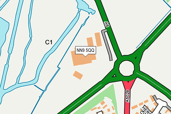 NN9 5QQ map - OS OpenMap – Local (Ordnance Survey)