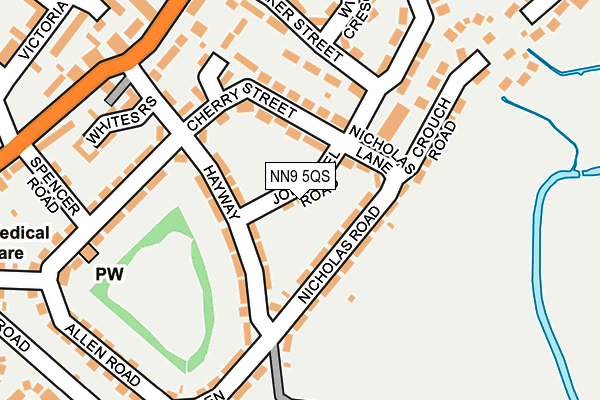 NN9 5QS map - OS OpenMap – Local (Ordnance Survey)