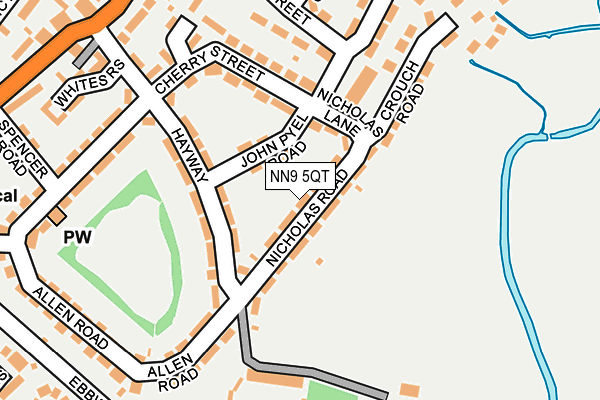 NN9 5QT map - OS OpenMap – Local (Ordnance Survey)