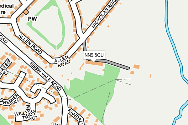 NN9 5QU map - OS OpenMap – Local (Ordnance Survey)