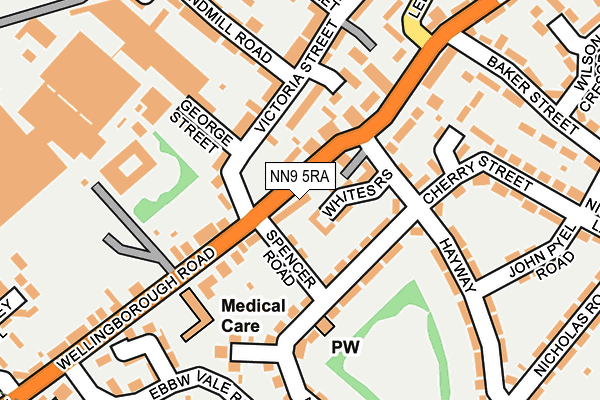 NN9 5RA map - OS OpenMap – Local (Ordnance Survey)