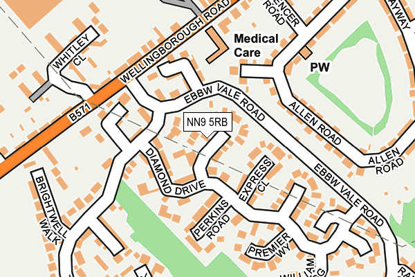 NN9 5RB map - OS OpenMap – Local (Ordnance Survey)