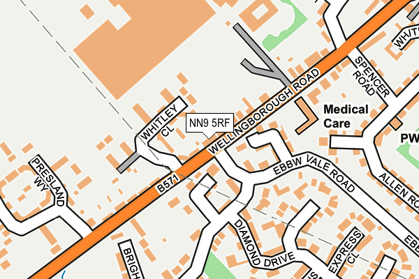 NN9 5RF map - OS OpenMap – Local (Ordnance Survey)