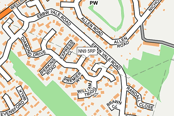 NN9 5RP map - OS OpenMap – Local (Ordnance Survey)