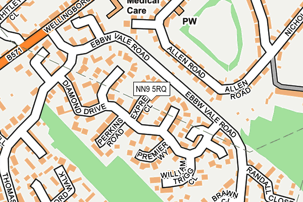 NN9 5RQ map - OS OpenMap – Local (Ordnance Survey)
