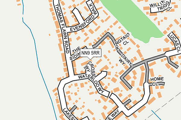 NN9 5RR map - OS OpenMap – Local (Ordnance Survey)