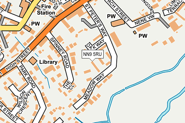 NN9 5RU map - OS OpenMap – Local (Ordnance Survey)