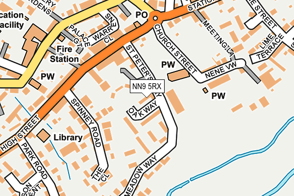 NN9 5RX map - OS OpenMap – Local (Ordnance Survey)