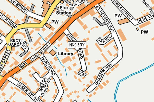 NN9 5RY map - OS OpenMap – Local (Ordnance Survey)