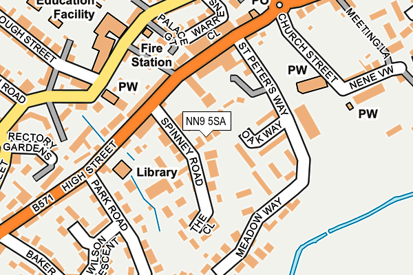 NN9 5SA map - OS OpenMap – Local (Ordnance Survey)