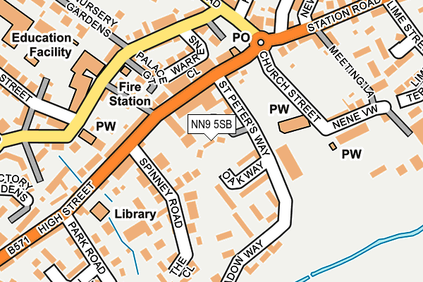 NN9 5SB map - OS OpenMap – Local (Ordnance Survey)