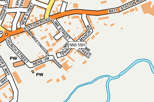 NN9 5SH map - OS OpenMap – Local (Ordnance Survey)