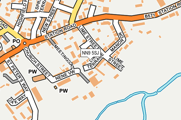 NN9 5SJ map - OS OpenMap – Local (Ordnance Survey)